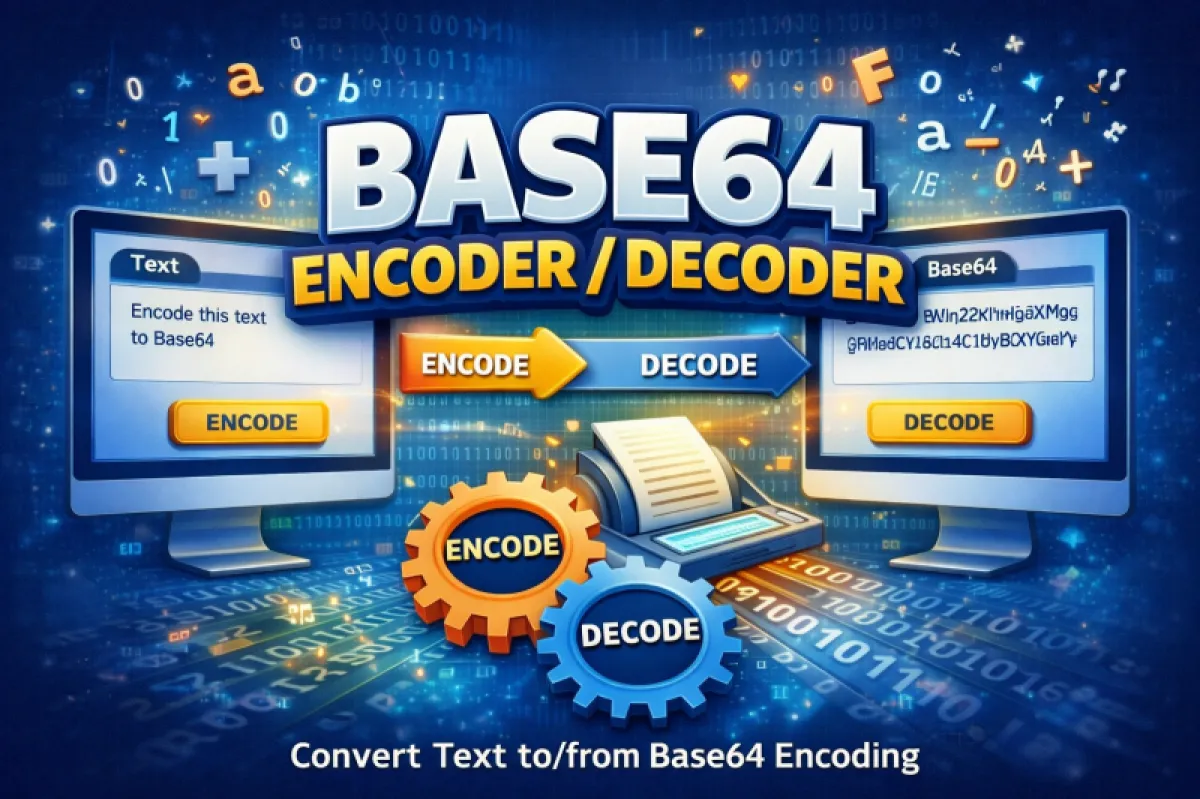 Baser64 text encoder and decoder